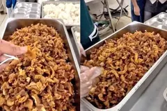 Sau vụ thịt trông 'giống tóp mỡ', trường tiểu học ở Hà Nội tạm dừng ăn bán trú
