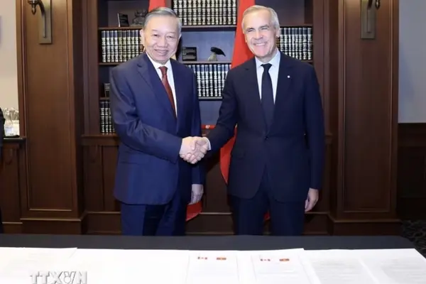 Tổng Bí thư, Chủ tịch nước Tô Lâm hội đàm với Thủ tướng Canada Mark Carney