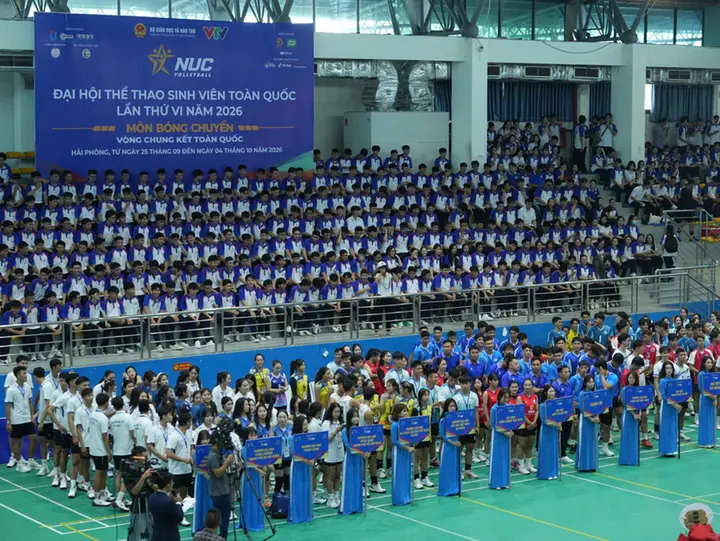 16 đội tranh tài tại giải bóng chuyền sinh viên toàn quốc 2026