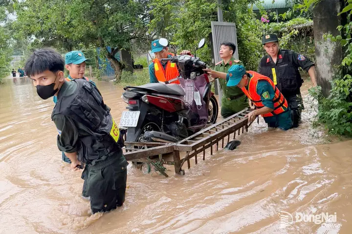 Mưa lớn gây ngập cục bộ tại nhiều địa phương ở Đồng Nai