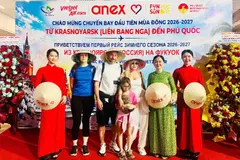 Phú Quốc đón chuyến bay mùa Đông 2026 đầu tiên từ Nga