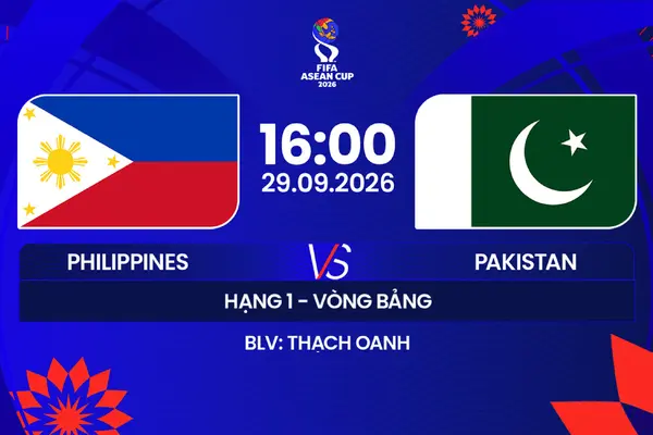 Link xem trực tiếp bóng đá Philippines vs Pakistan 16h ngày 29/9, FIFA ASEAN Cup