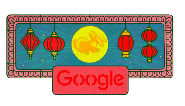 Đón Tết Trung thu năm 2026, Google Doodle đổi ảnh đại diện chú thỏ cung trăng