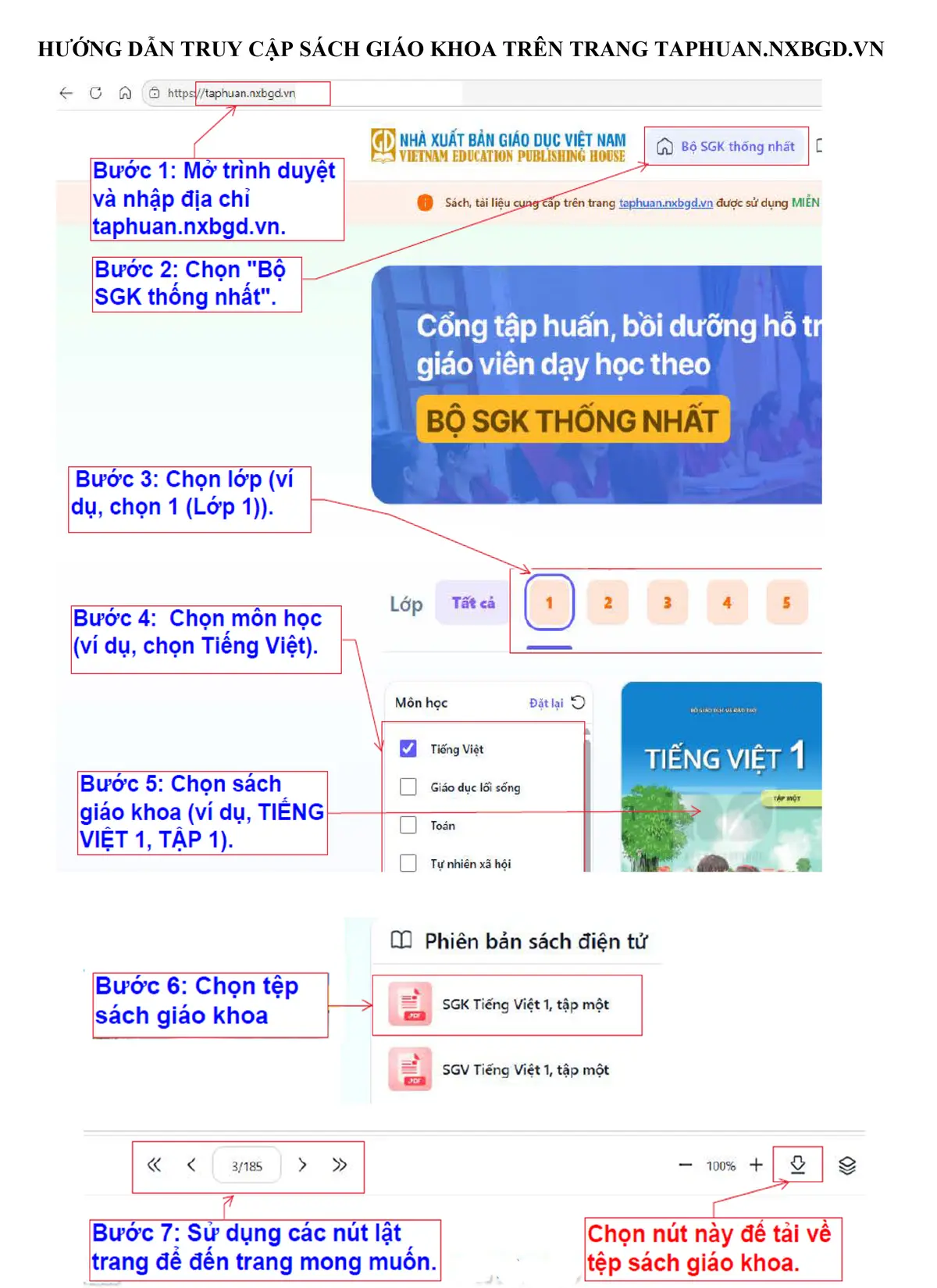NXB Giáo dục Việt Nam hướng dẫn truy cập sách giáo khoa điện tử
