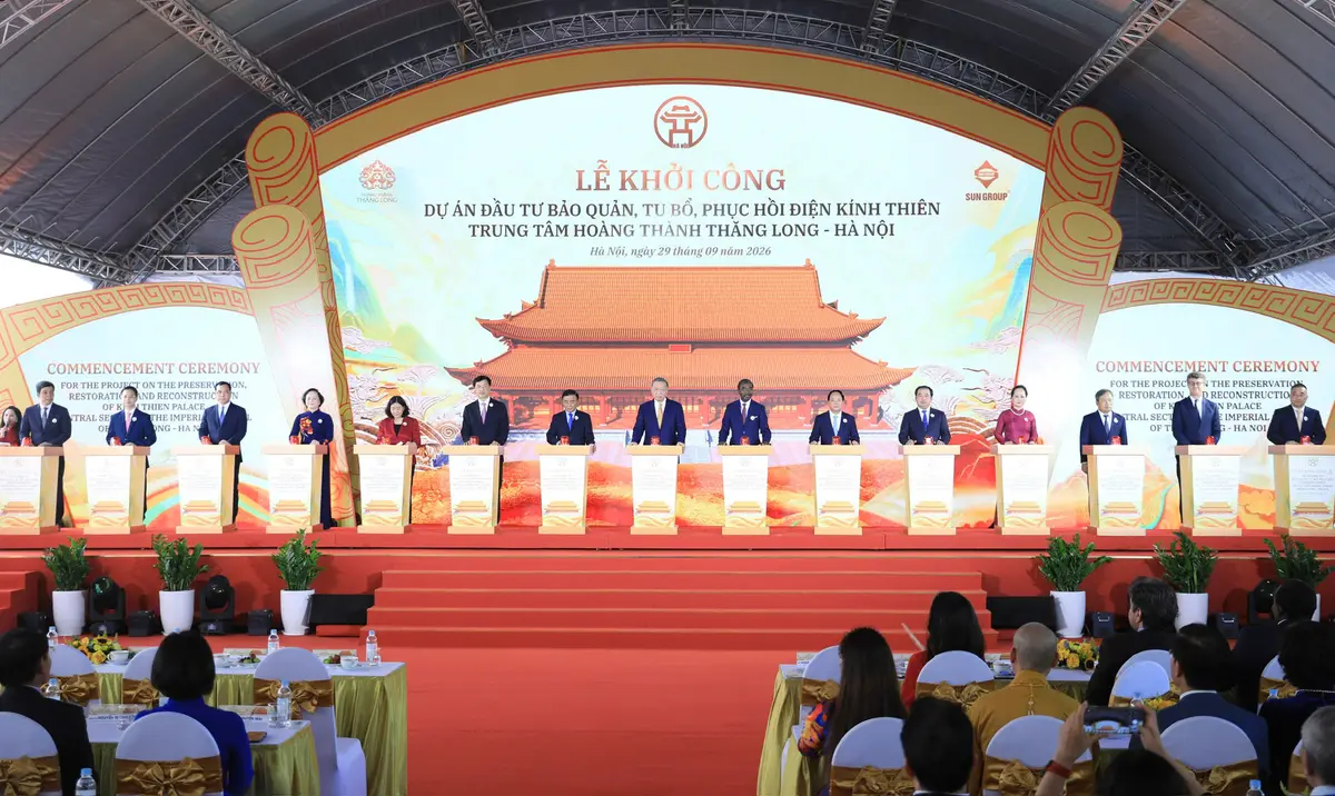 Tổng Bí thư, Chủ tịch nước Tô Lâm dự lễ khởi công dự án tu bổ Điện Kính Thiên