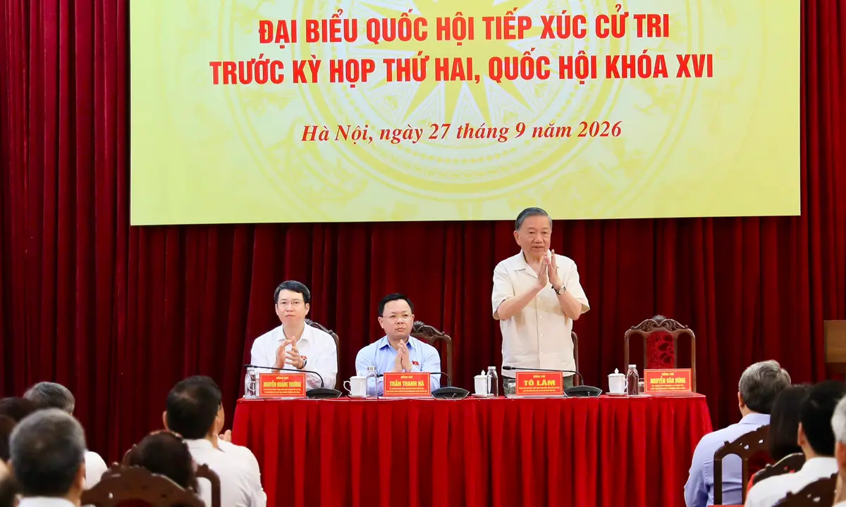 Tổng Bí thư, Chủ tịch nước Tô Lâm tiếp xúc cử tri 10 phường của Hà Nội