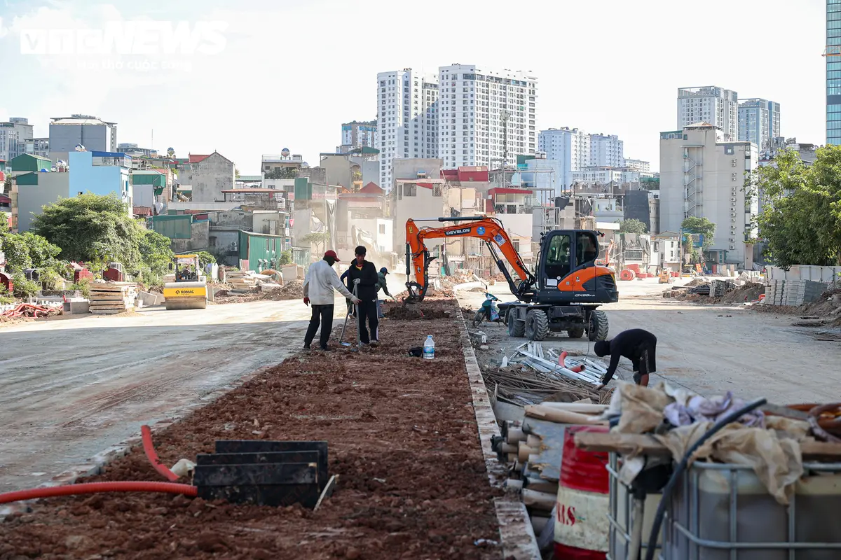Hà Nội: Toàn cảnh Vành đai 2,5 đoạn Cầu Giấy tăng tốc về đích dịp 10/10
