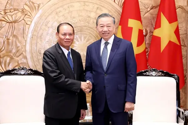 Tổng Bí thư, Chủ tịch nước Tô Lâm tiếp Thường trực Ban Bí thư Lào