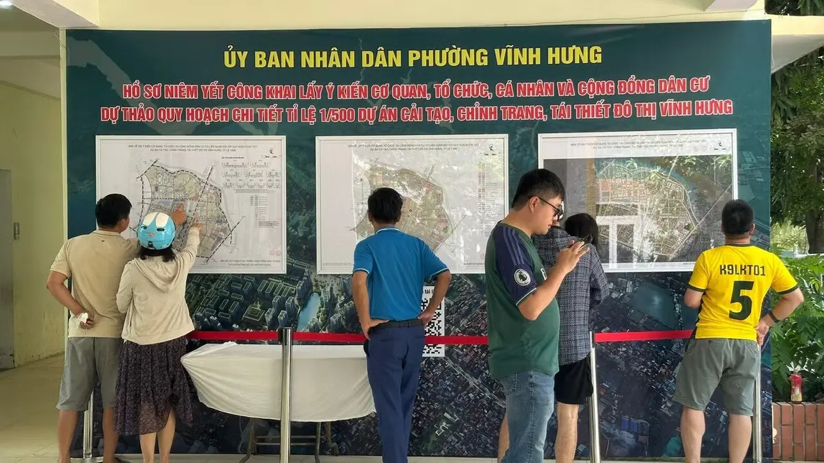 Tái thiết đô thị Vĩnh Hưng: Dự kiến hơn 14ha đất cho tái định cư và nhà ở xã hội