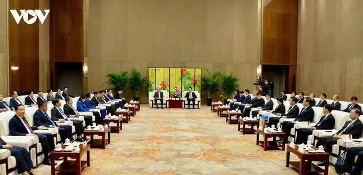 Chủ tịch Quốc hội Trần Thanh Mẫn tiếp Bí thư Tỉnh ủy Thiểm Tây
