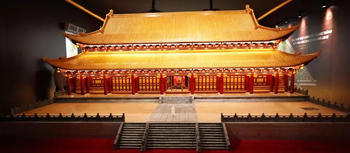 Phối cảnh phục dựng Điện Kính Thiên với tòa chính điện 9 gian