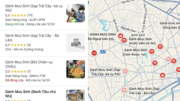 Giúp người già neo đơn, giới trẻ ghim loạt quán 'Gánh mưu sinh' trên Google Maps