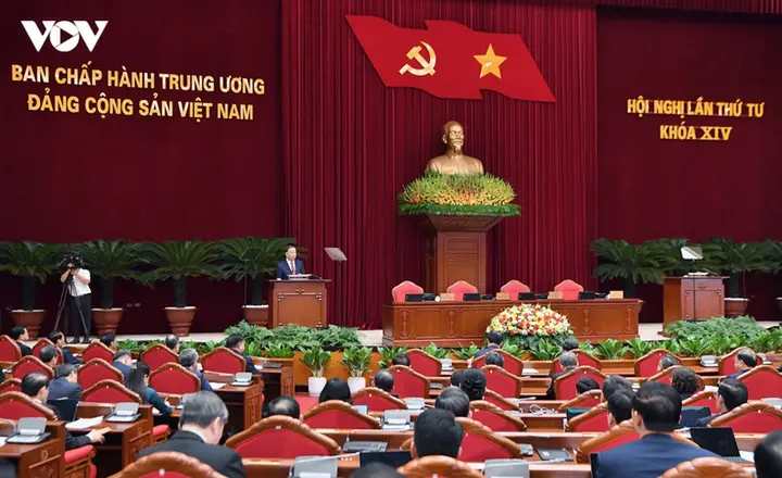 Toàn cảnh bế mạc Hội nghị lần thứ tư Ban Chấp hành Trung ương Đảng khóa XIV