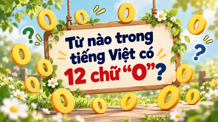 Câu đố mẹo khiến 99% người bó tay: Từ tiếng Việt nào chứa 12 chữ 'O?