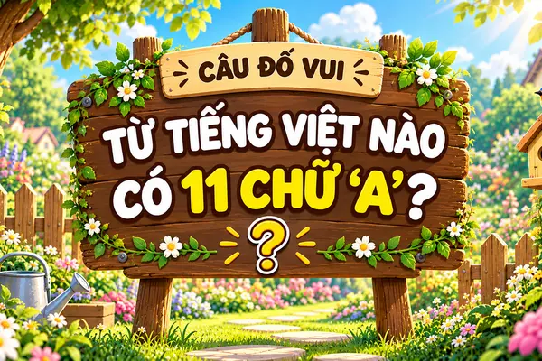 Nghĩ mãi không ra: Từ tiếng Việt nào có 11 chữ 'A'?