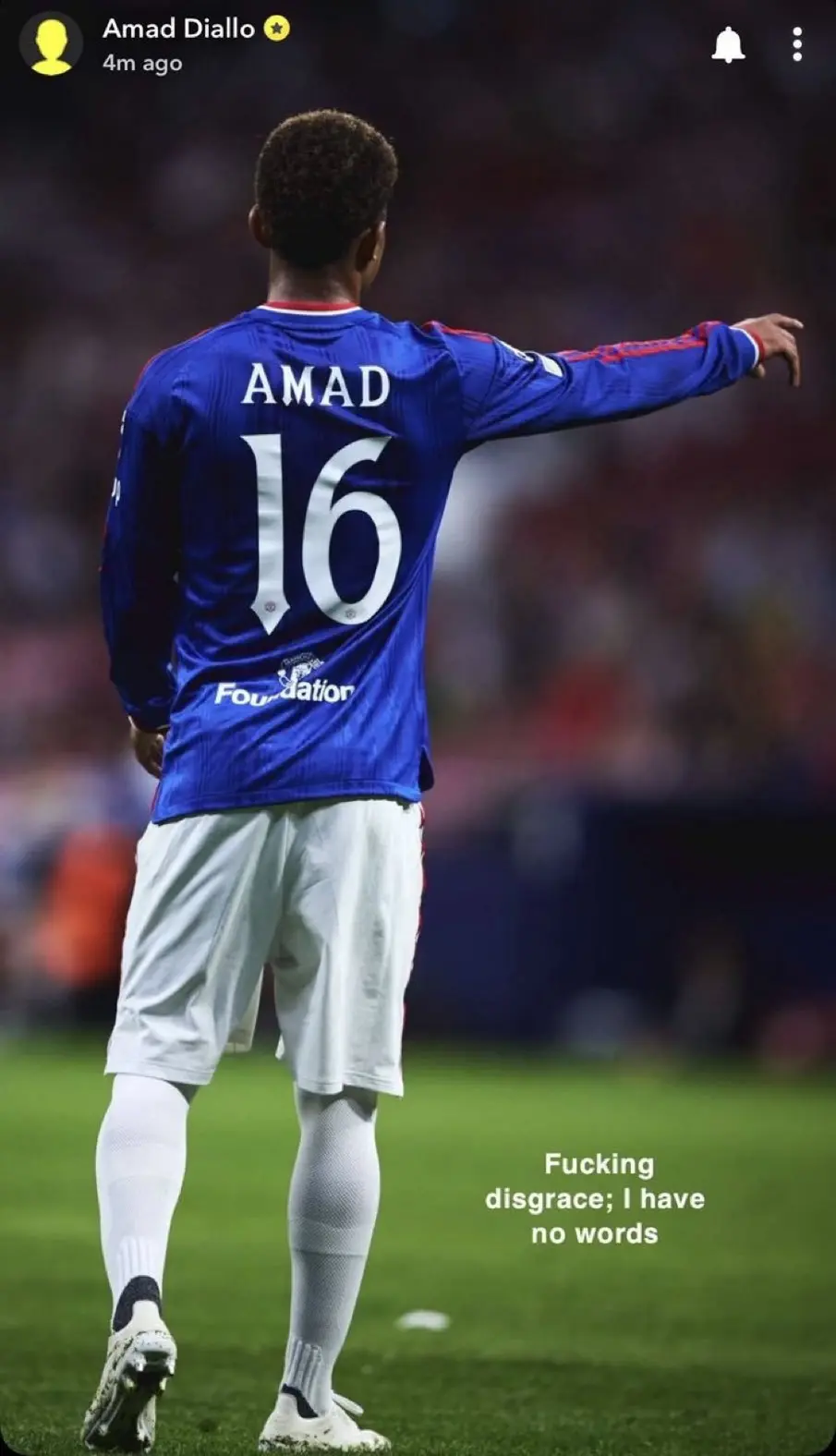 Amad Diallo: 'Một sự ô nhục'