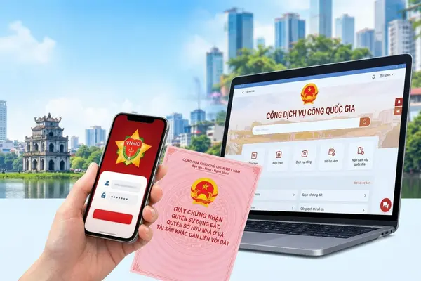 Cách nộp hồ sơ đính chính sổ đỏ online ở Hà Nội