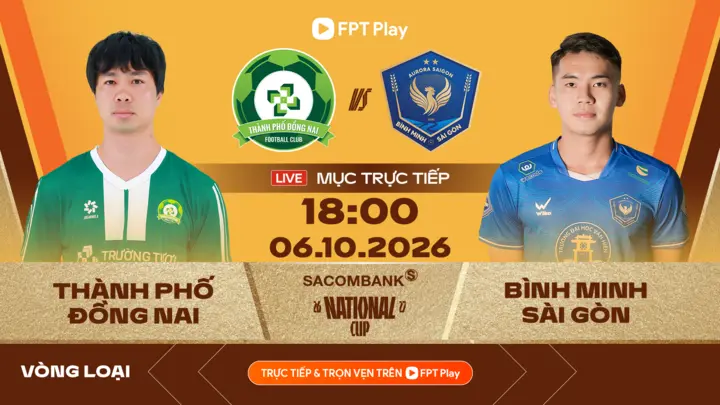 Link xem trực tiếp CLB Đồng Nai vs Sài Gòn United, 18h ngày 6/10