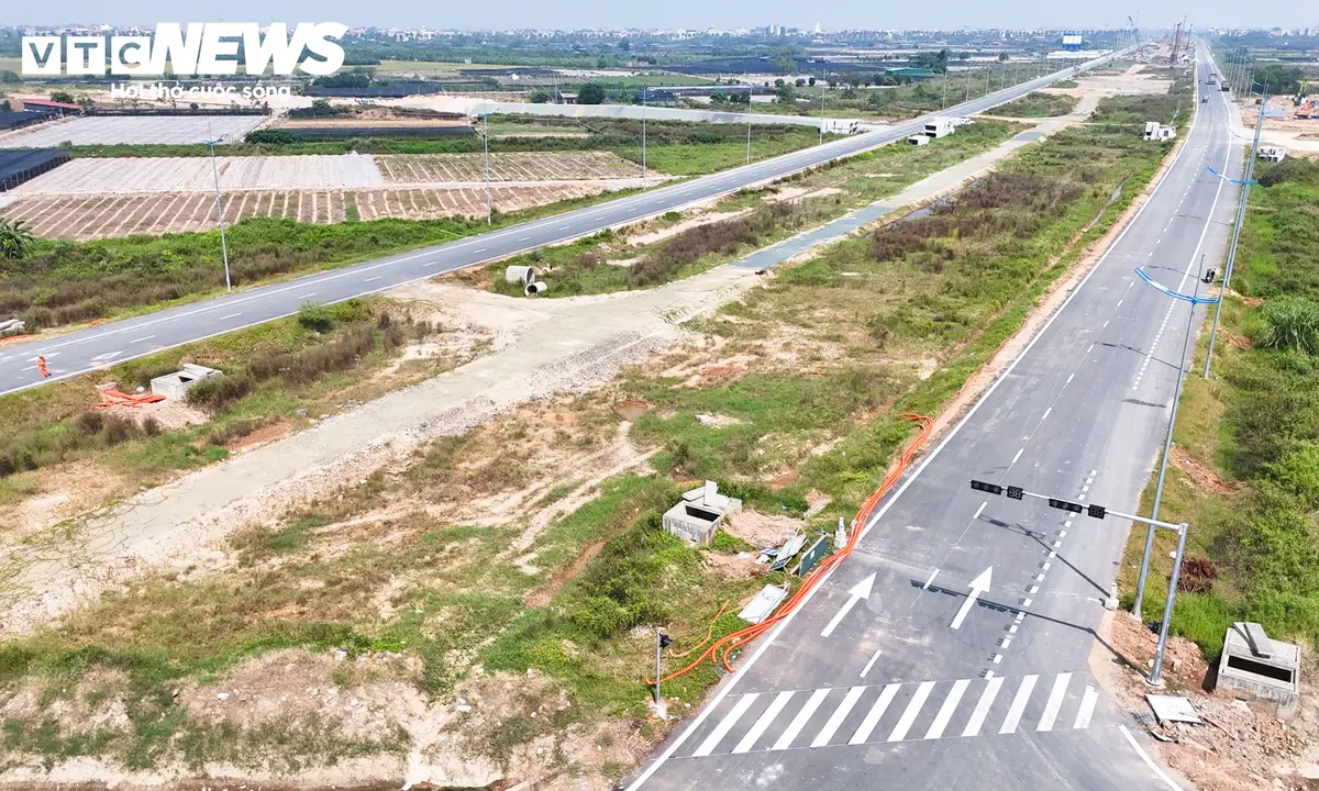 Diện mạo đường song hành Vành đai 4 qua Hà Nội thông xe kỹ thuật ngày 10/10