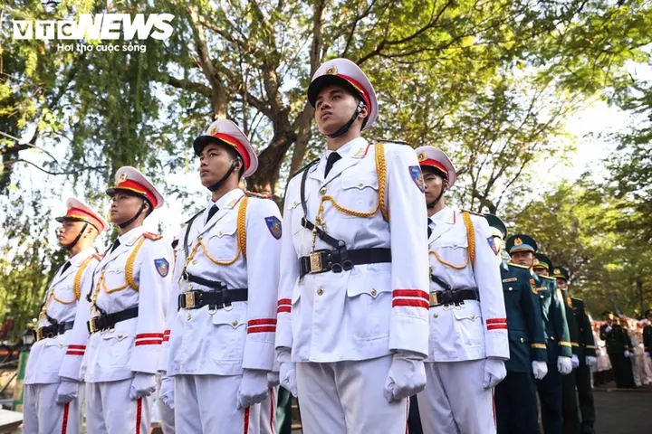 Tổng duyệt lễ truy điệu hài cốt liệt sĩ được tìm thấy tại CV Lê Thị Riêng