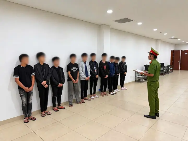 Khởi tố 15 thanh thiếu niên ẩu đả, dùng hung khí truy đuổi trên đường