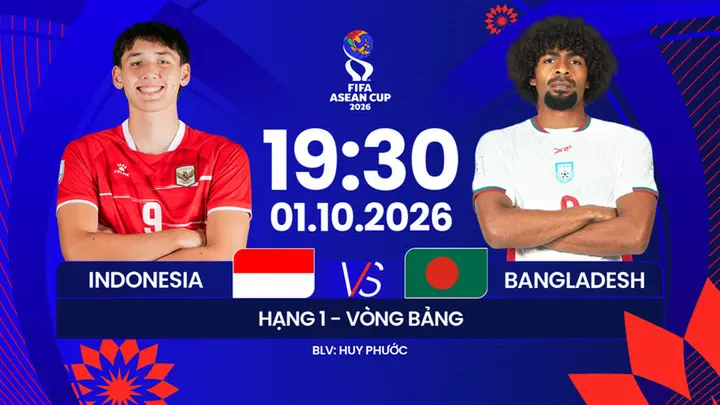 Link xem trực tiếp bóng đá Indonesia vs Bangladesh 19h30 ngày 1/10