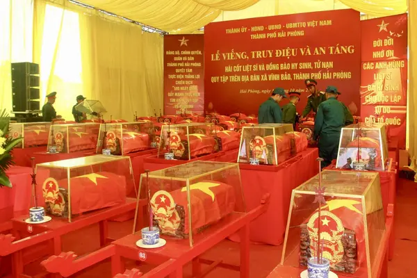 Hải Phòng chuẩn bị lễ truy điệu, an táng 56 hài cốt liệt sĩ và đồng bào tử nạn
