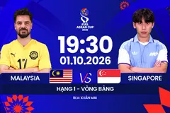 Link xem trực tiếp bóng đá Malaysia vs Singapore 19h30 ngày 1/10, FIFA ASEAN Cup