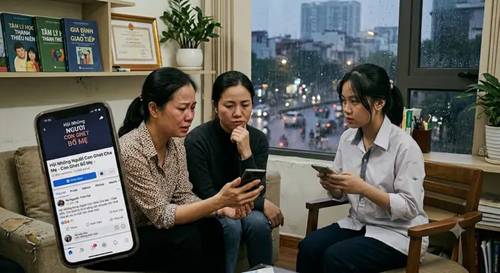Cha mẹ giật mình khi thấy con tìm sự đồng cảm ở nhóm ‘ghét bố mẹ’