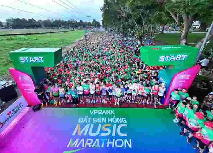 VPBank Đất Sen Hồng Music Marathon 2026 nối nhịp văn hóa và sức sống Đồng Tháp