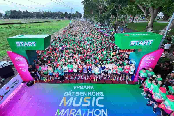 VPBank Đất Sen Hồng Music Marathon 2026 nối nhịp văn hóa và sức sống Đồng Tháp