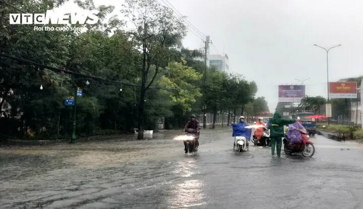 Dân Quảng Ngãi bế lợn 'chạy' lũ, nhiều khu vực phía Nam Đà Nẵng ngập sâu