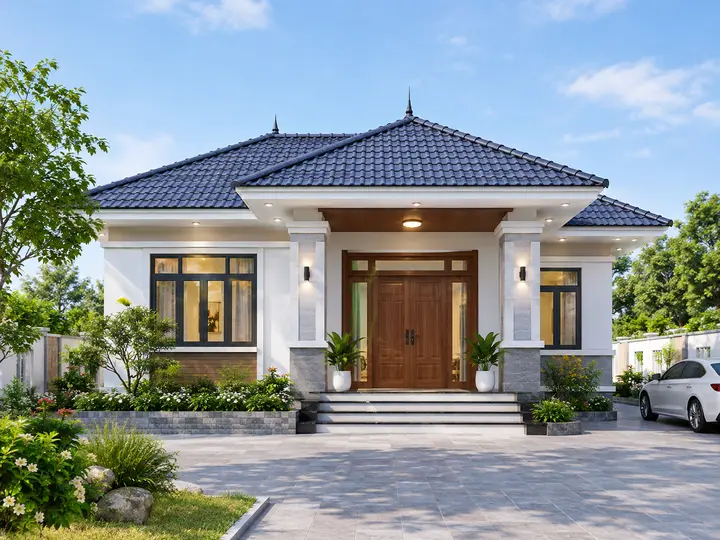 Chi phí xây nhà mái Nhật 1 tầng 3 phòng ngủ 90m² khoảng bao nhiêu?