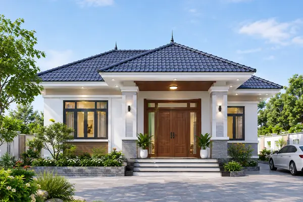 Chi phí xây nhà mái Nhật 1 tầng 3 phòng ngủ 90m² khoảng bao nhiêu?