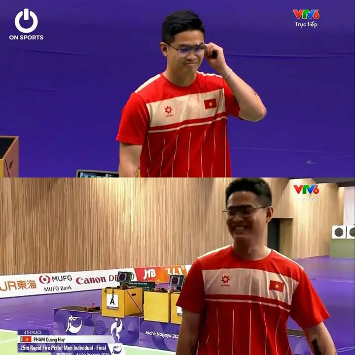 Phạm Quang Huy trượt huy chương, bắn súng Việt Nam không đạt chỉ tiêu ASIAD 2026