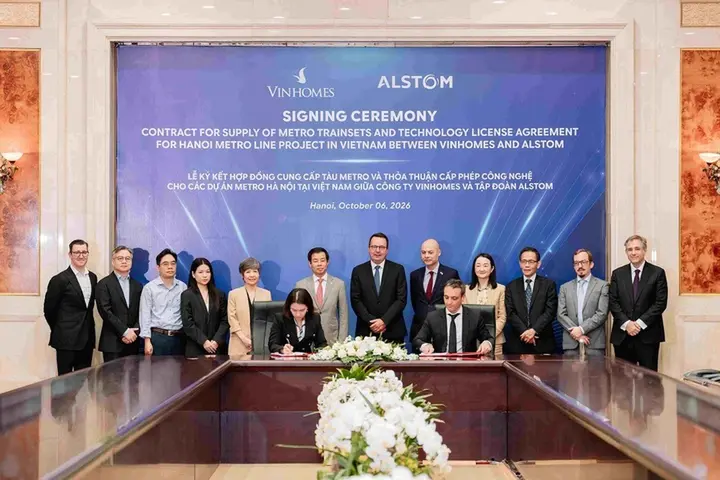 Vingroup và Alstom hợp tác phát triển tuyến đường sắt đô thị Hà Nội thế hệ mới