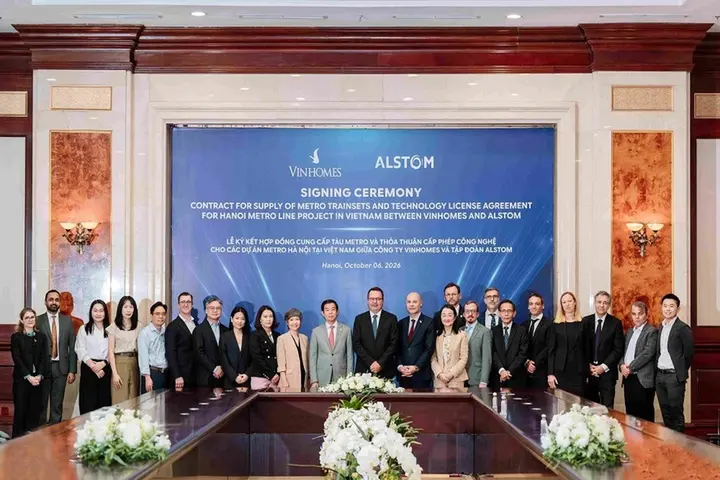 Vingroup và Alstom hợp tác phát triển tuyến đường sắt đô thị Hà Nội thế hệ mới