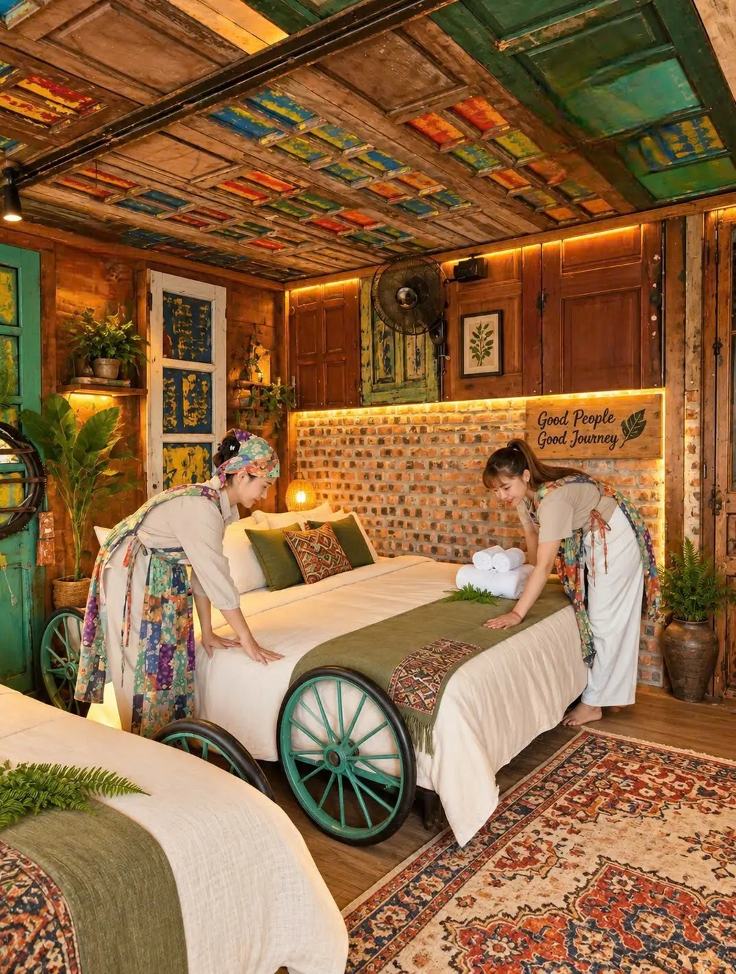 Khách sạn trang trí bằng 13.000 chai nhựa, 4.000 lốp xe cũ ở Phú Thọ