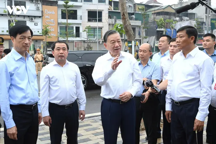 Tổng Bí thư, Chủ tịch nước Tô Lâm kiểm tra công trình trọng điểm của Hà Nội