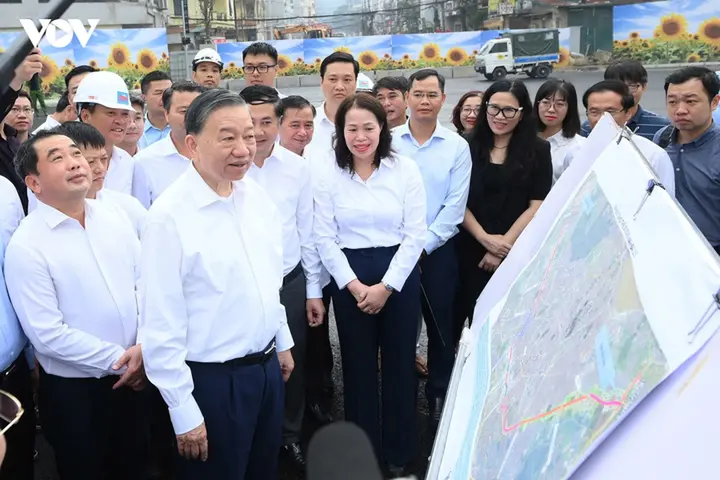 Tổng Bí thư, Chủ tịch nước Tô Lâm kiểm tra công trình trọng điểm của Hà Nội