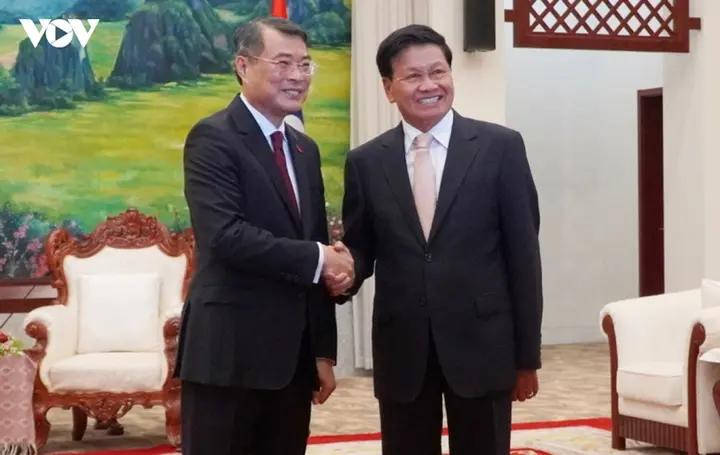 Thủ tướng Lê Minh Hưng hội kiến Tổng Bí thư, Chủ tịch nước Lào