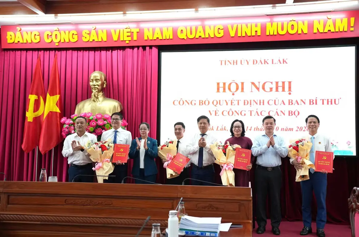 Ban Bí thư chỉ định 4 cán bộ tham gia Ban Chấp hành Đảng bộ tỉnh Đắk Lắk