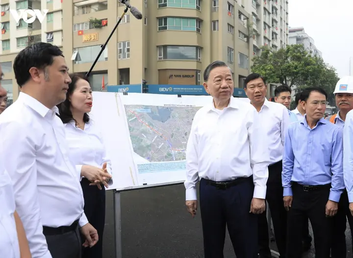 Tổng Bí thư, Chủ tịch nước Tô Lâm kiểm tra công trình trọng điểm của Hà Nội