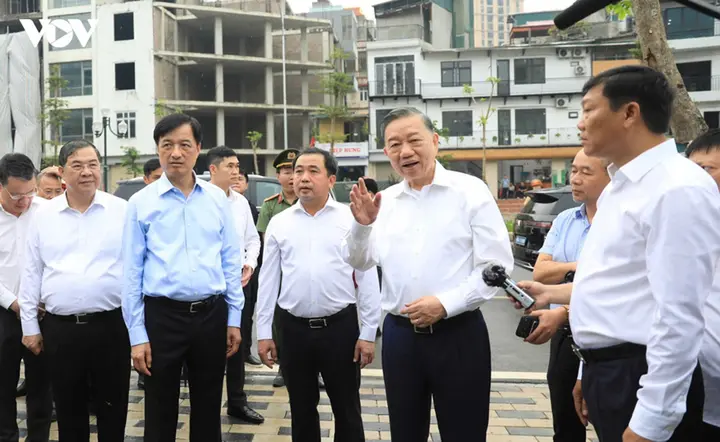 Tổng Bí thư, Chủ tịch nước Tô Lâm kiểm tra công trình trọng điểm của Hà Nội