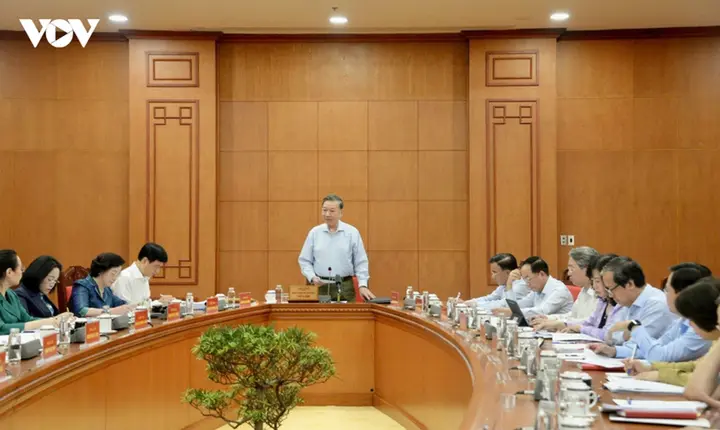 Tổng Bí thư, Chủ tịch nước Tô Lâm làm việc với Đảng ủy Chính phủ