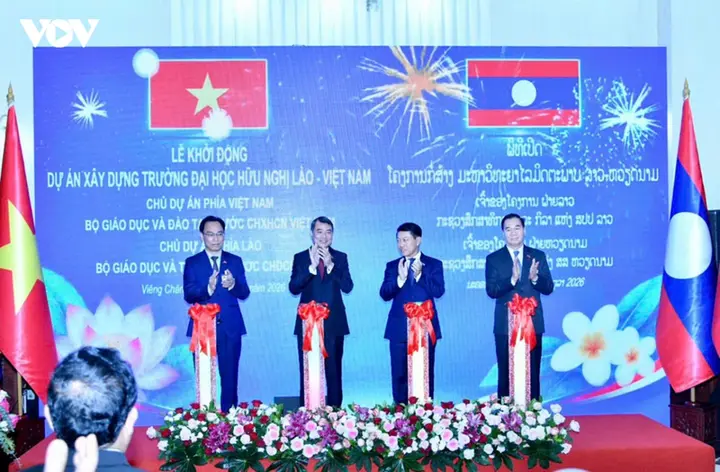 Hai Thủ tướng dự lễ khởi động xây dựng Trường Đại học Hữu nghị Lào - Việt Nam