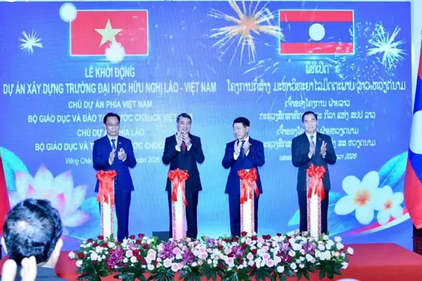 Hai Thủ tướng dự lễ khởi động xây dựng Trường Đại học Hữu nghị Lào - Việt Nam