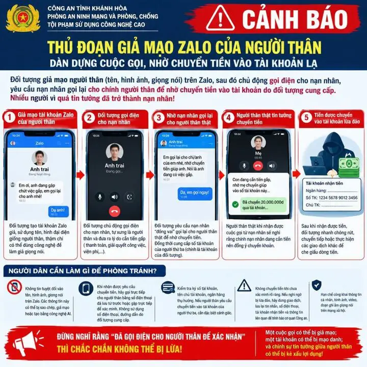 Kịch bản lừa đảo qua Zalo biến người thân thành trung gian chuyển tiền